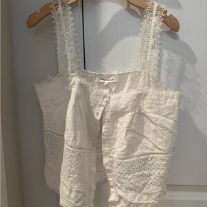 Heartloom Ivory Lace Button-Front Top